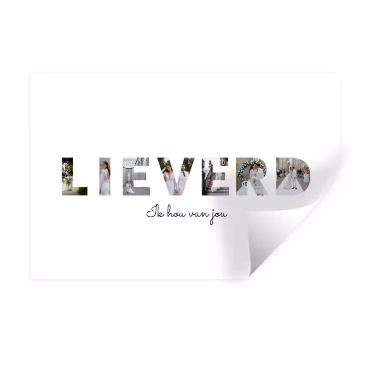 Gepersonaliseerde muursticker - Lieverd - Lettercollage — 1