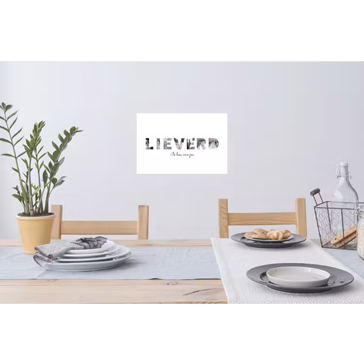 Gepersonaliseerde muursticker - Lieverd - Lettercollage — 3