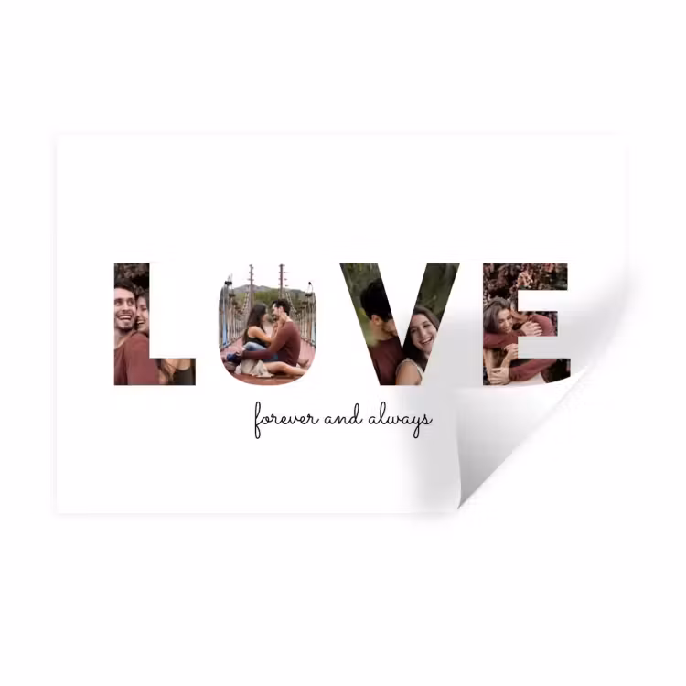 Gepersonaliseerde muursticker - Love - Lettercollage — 1