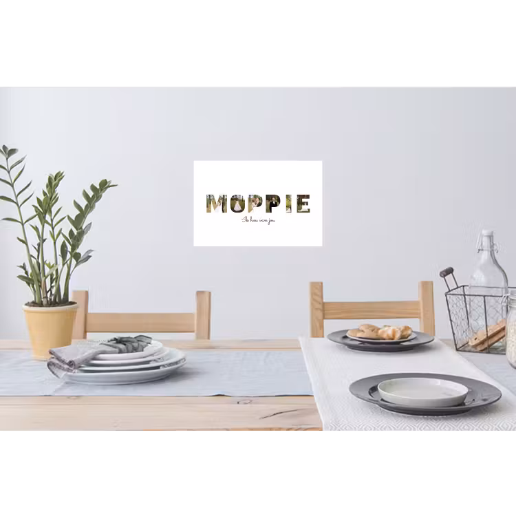 Gepersonaliseerde muursticker - Moppie - Lettercollage — 3