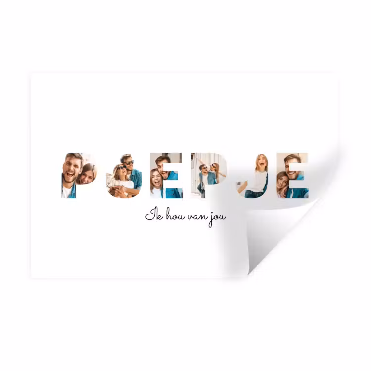 Gepersonaliseerde muursticker - Poepje - Lettercollage — 1