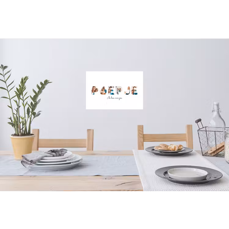 Gepersonaliseerde muursticker - Poepje - Lettercollage — 3