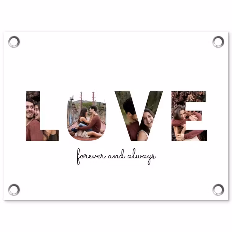 Gepersonaliseerde tuinposter - Love - Lettercollage — 1