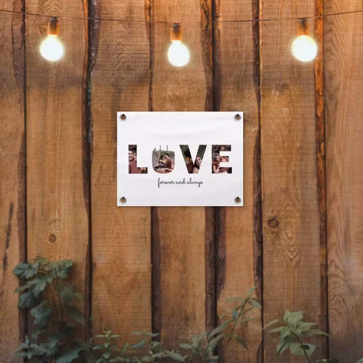 Gepersonaliseerde tuinposter - Love - Lettercollage — 2