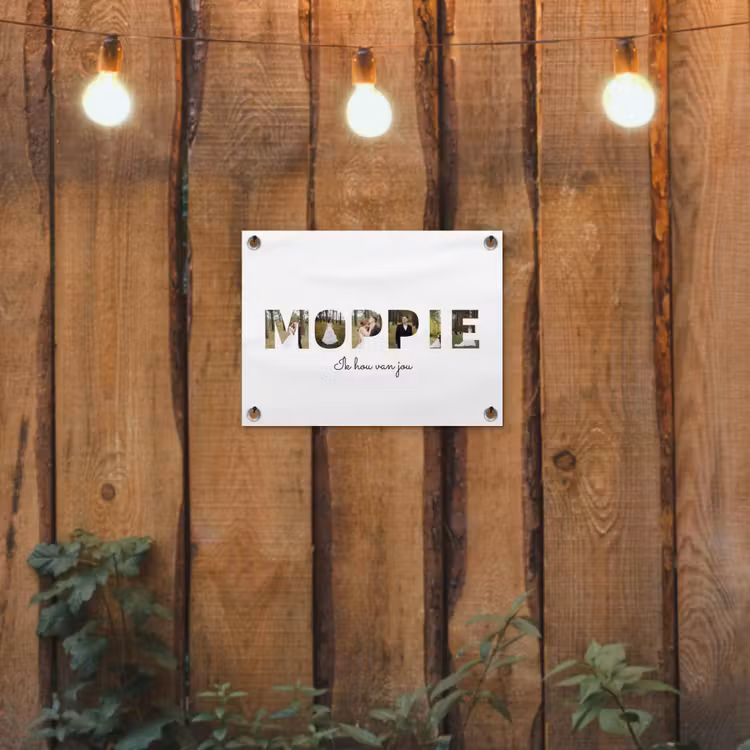 Gepersonaliseerde tuinposter - Moppie - Lettercollage — 2