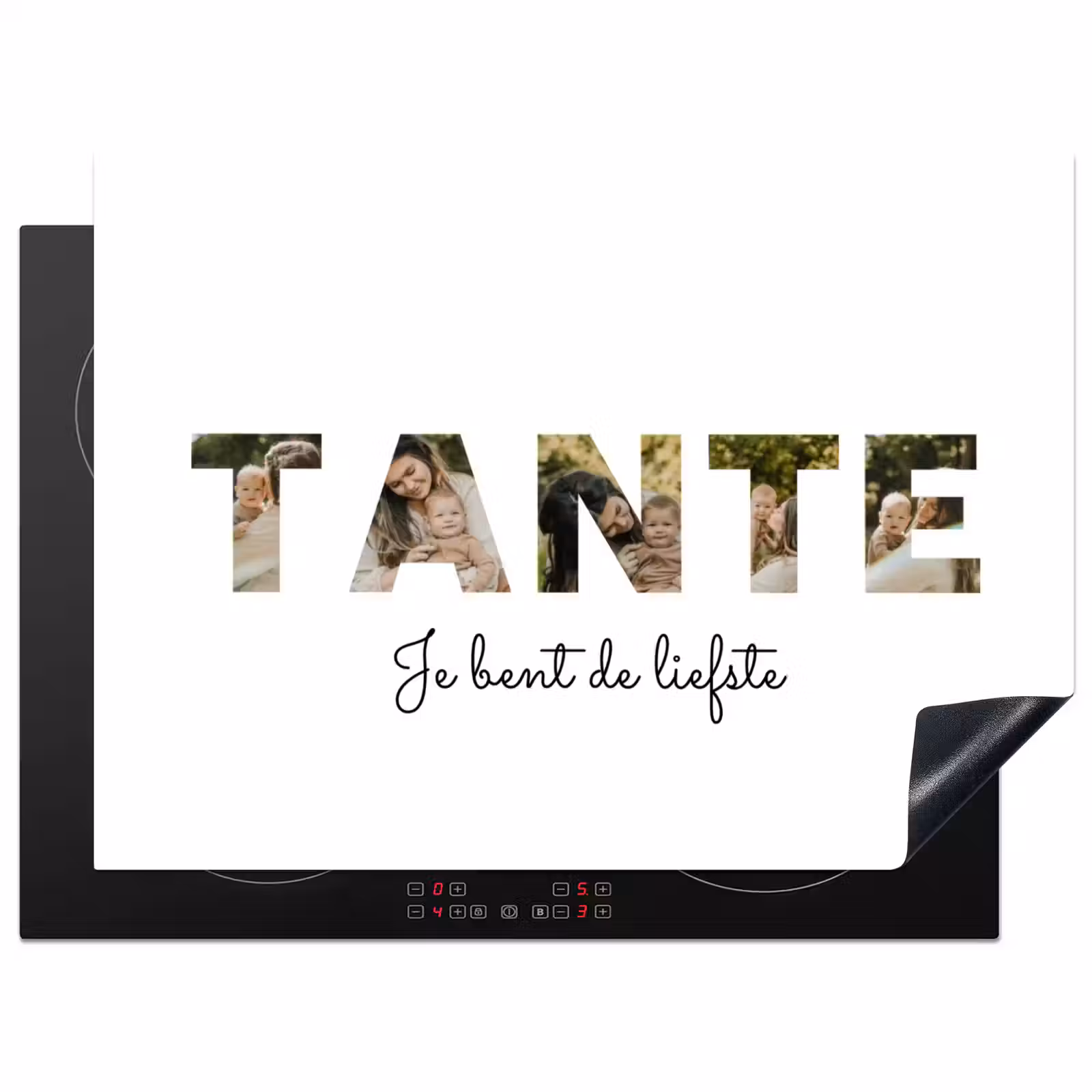 Gepersonaliseerde inductie beschermer - Tante - Lettercollage — 1