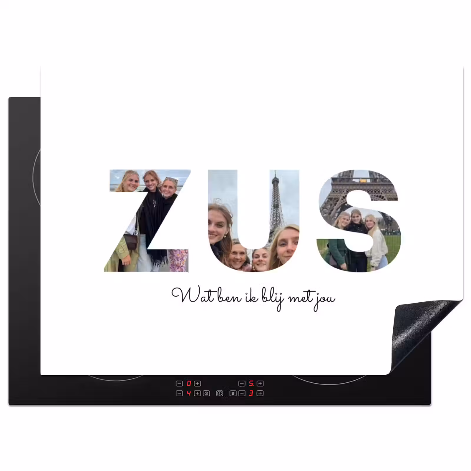 Gepersonaliseerde inductie beschermer - Zus - Lettercollage — 1