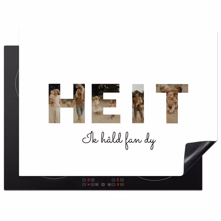 Gepersonaliseerde inductie beschermer - Heit - Lettercollage — 1