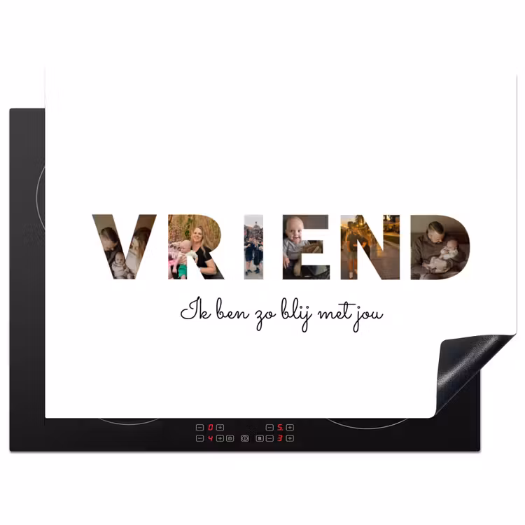 Gepersonaliseerde inductie beschermer - Vriend - Lettercollage — 1