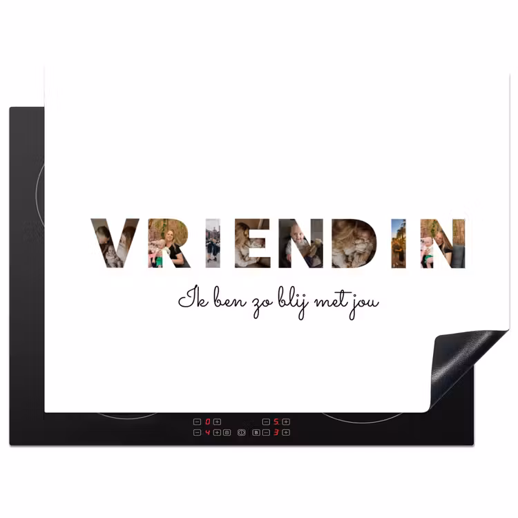 Gepersonaliseerde inductie beschermer - Vriendin - Lettercollage — 1