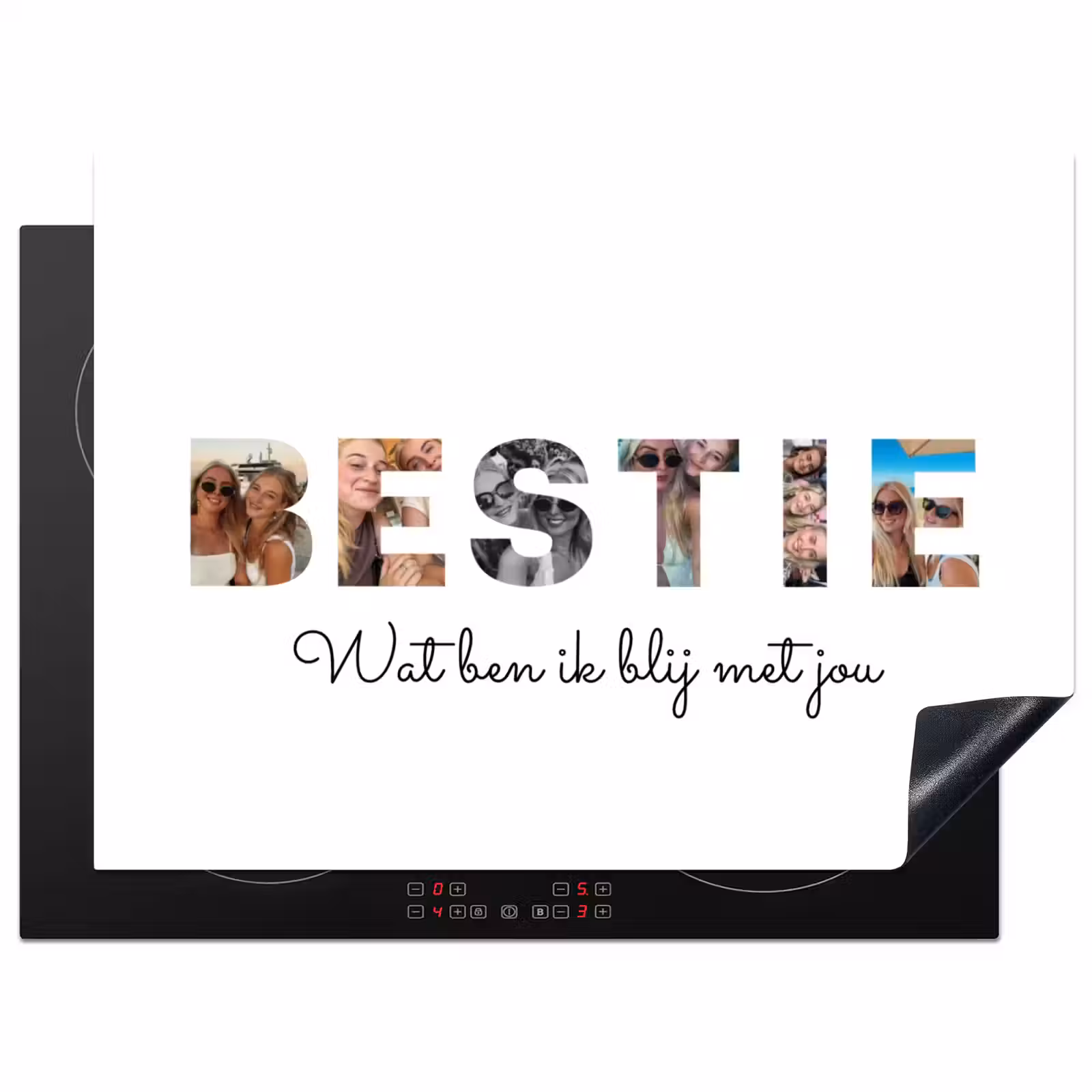 Gepersonaliseerde inductie beschermer - Bestie - Lettercollage — 1