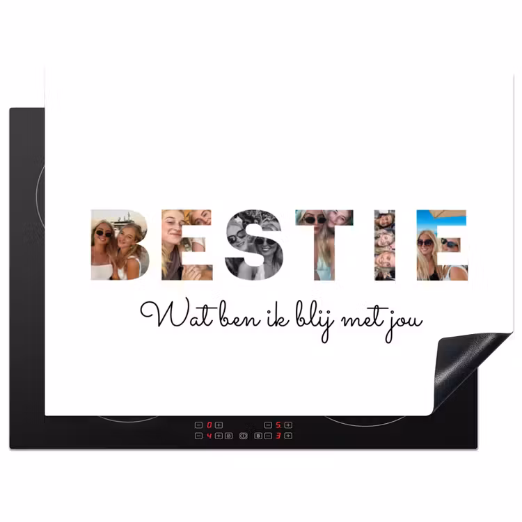 Gepersonaliseerde inductie beschermer - Bestie - Lettercollage — 1