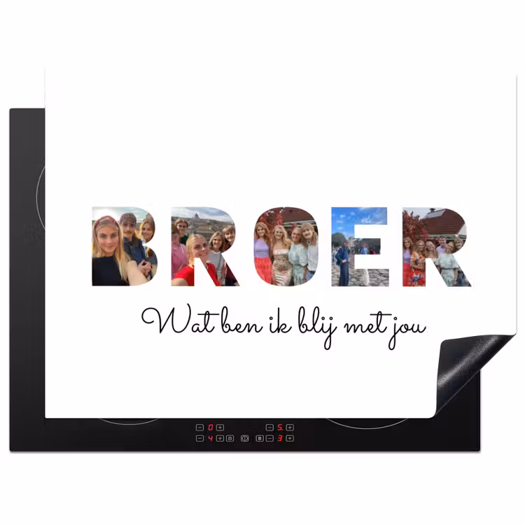 Gepersonaliseerde inductie beschermer - Broer - Lettercollage — 1