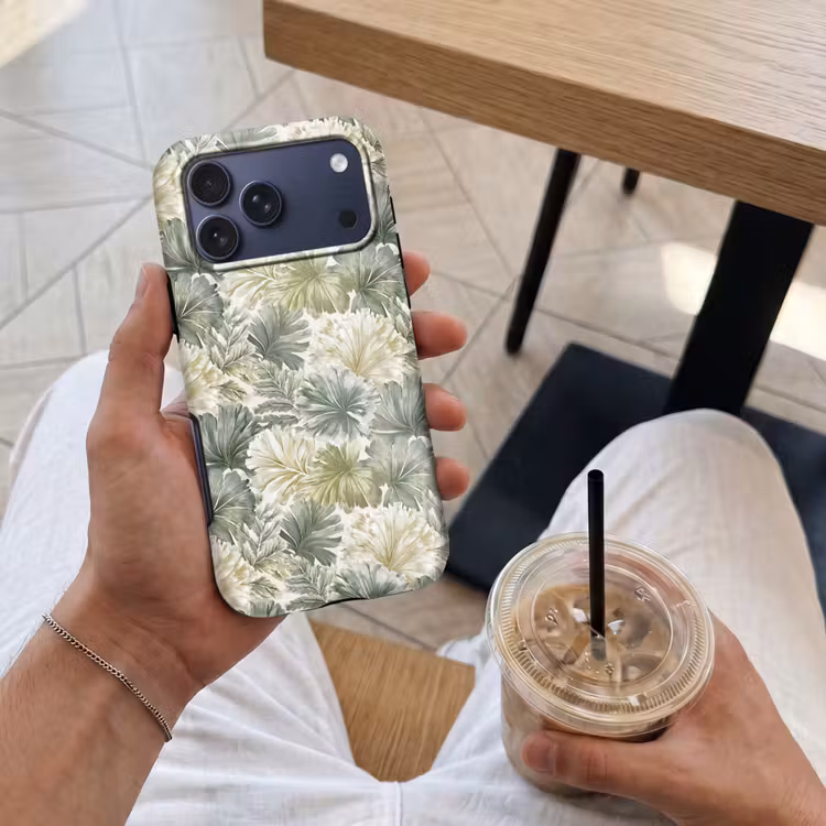 Telefoonhoesje Toughcase - Bladeren - Botanisch - Groen — 4