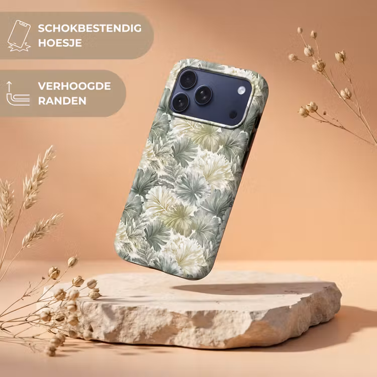 Telefoonhoesje Toughcase - Bladeren - Botanisch - Groen — 5