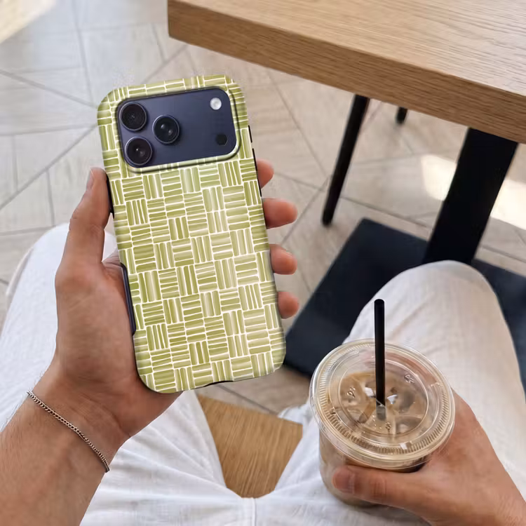 Telefoonhoesje Toughcase - Vlecht - Patroon - Groen — 4