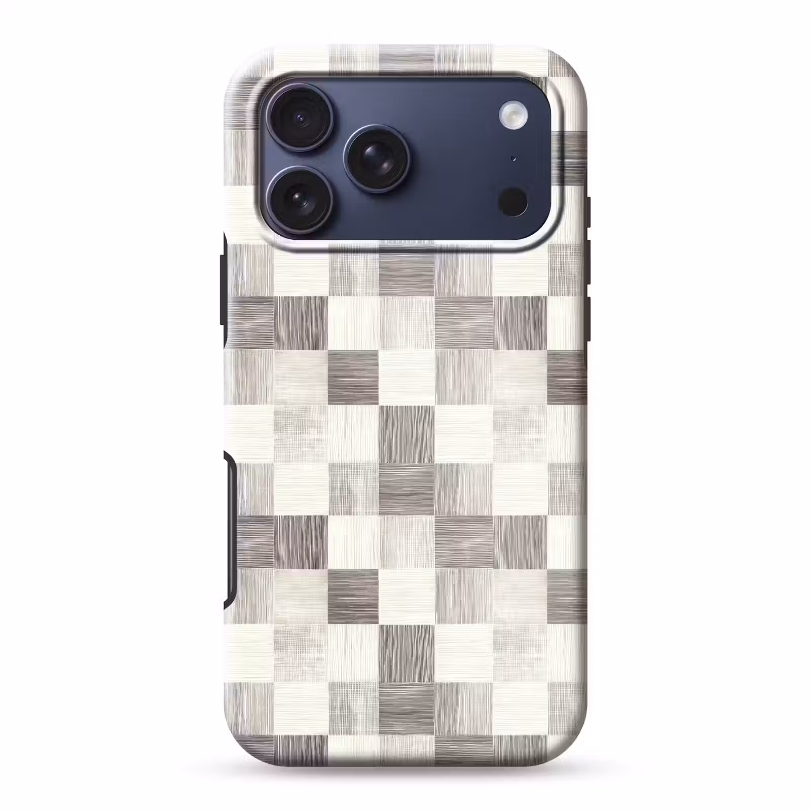 Telefoonhoesje Toughcase - Patroon - Dambord - Houtnerf — 1