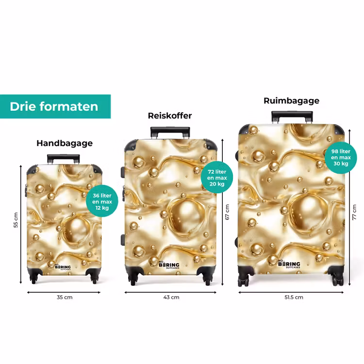 Koffer - Vloeibaar Goud met Druppels — 8
