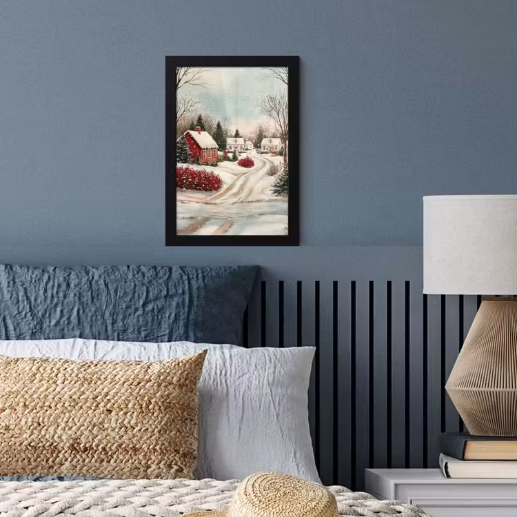 Poster met lijst - Kerstsfeer - Landelijk - Rood — 3