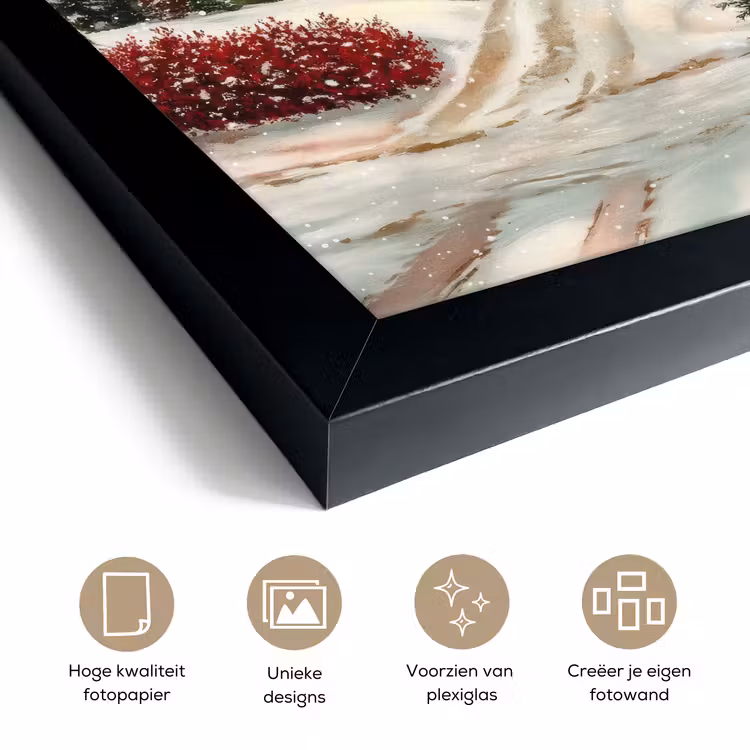 Poster met lijst - Kerstsfeer - Landelijk - Rood — 6