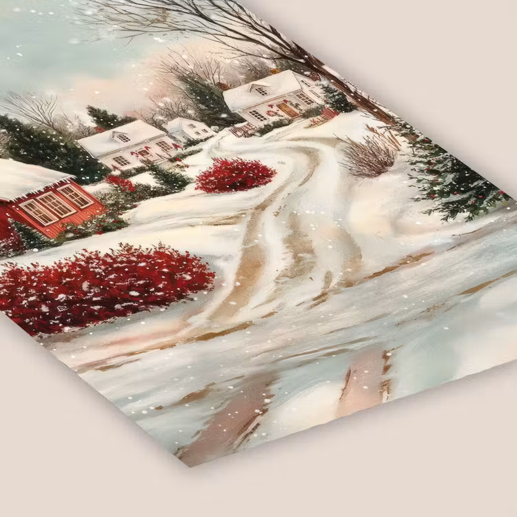 Poster met lijst - Kerstsfeer - Landelijk - Rood — 7
