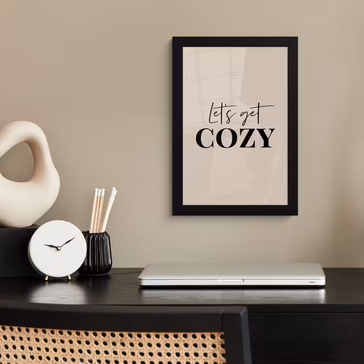 Poster met lijst - Let's Get Cozy Beige — 2