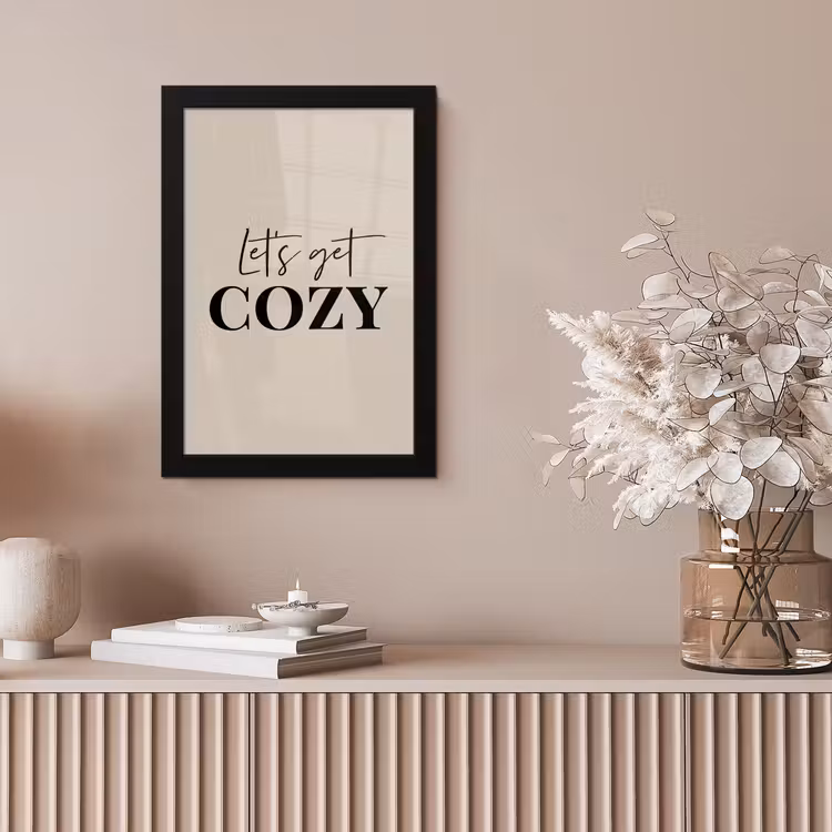 Poster met lijst - Let's Get Cozy Beige — 5