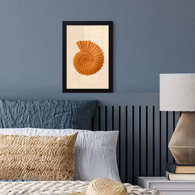 Poster met lijst - Schelp - Oranje - Ribbels — 3