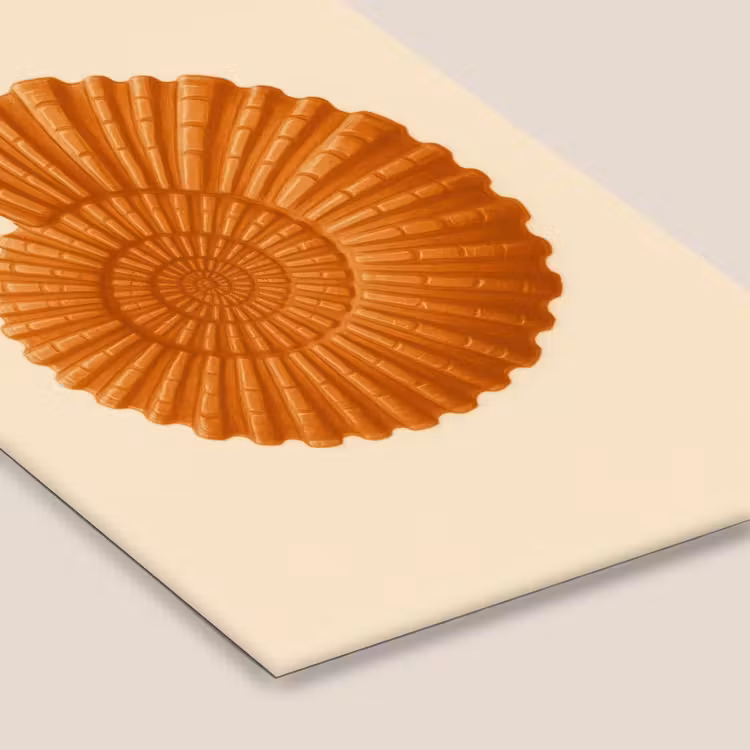 Poster met lijst - Schelp - Oranje - Ribbels — 7