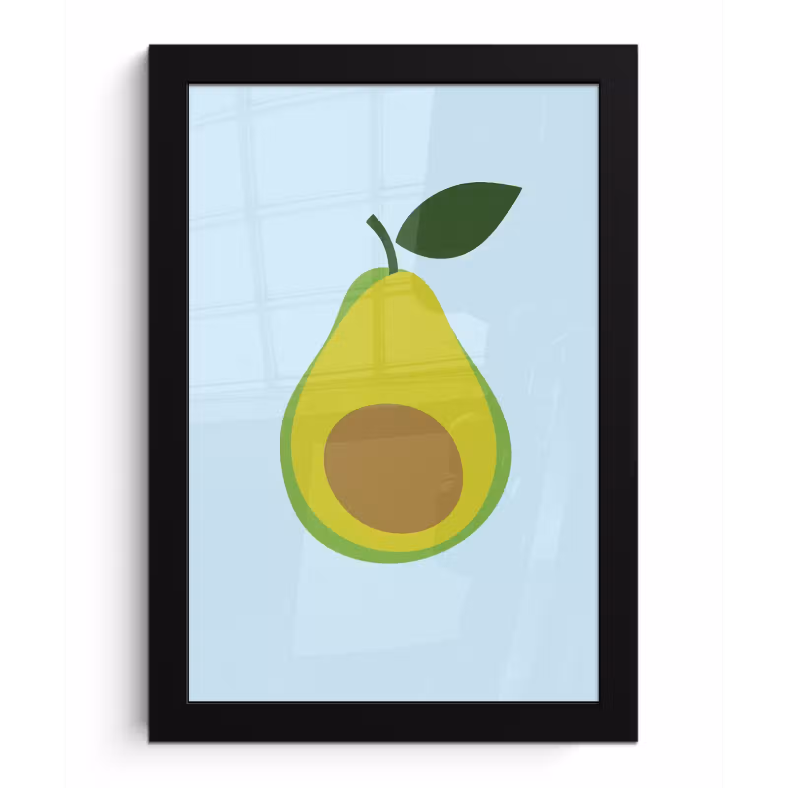 Poster met lijst - Avocado - Illustratie - Groene - Vrucht — 1