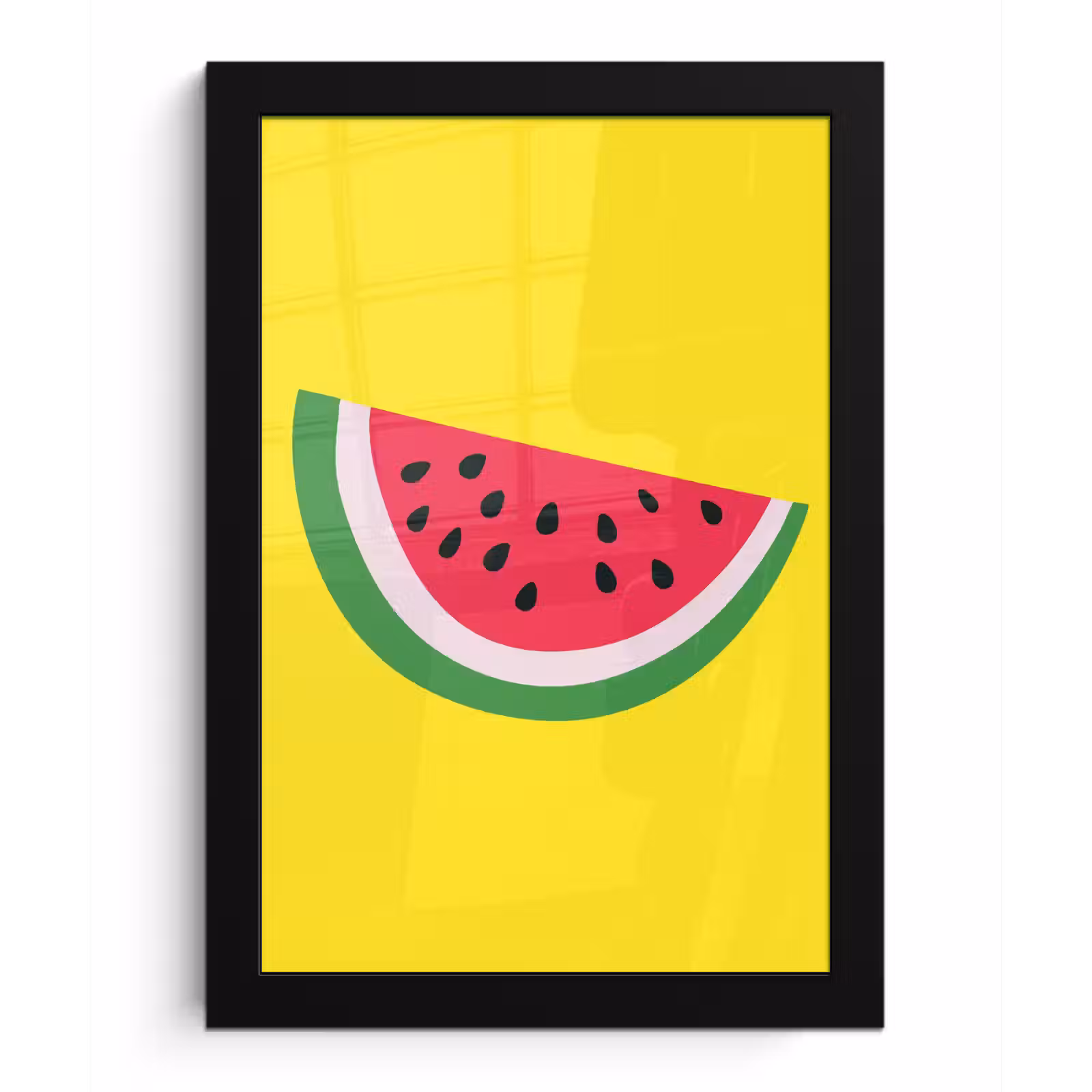 Poster met lijst - Fruit - Watermeloen - Geel — 1