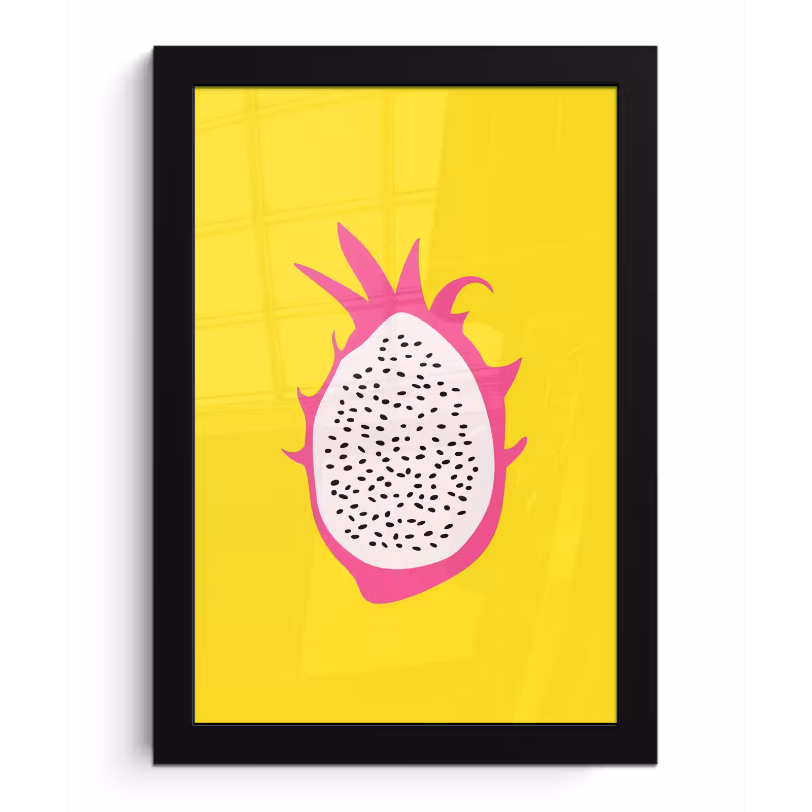 Poster met lijst - Illustratie - Drakenvrucht - Kleurrijk — 1