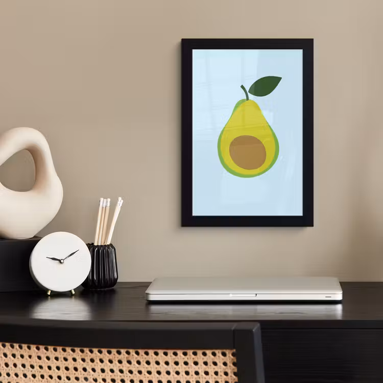 Poster met lijst - Avocado - Illustratie - Groene - Vrucht — 2