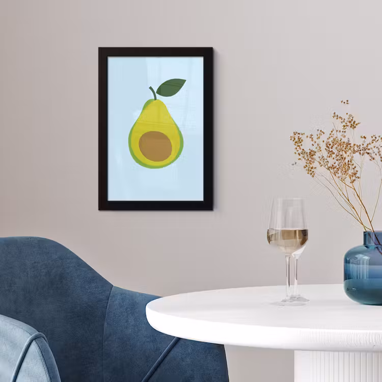 Poster met lijst - Avocado - Illustratie - Groene - Vrucht — 4