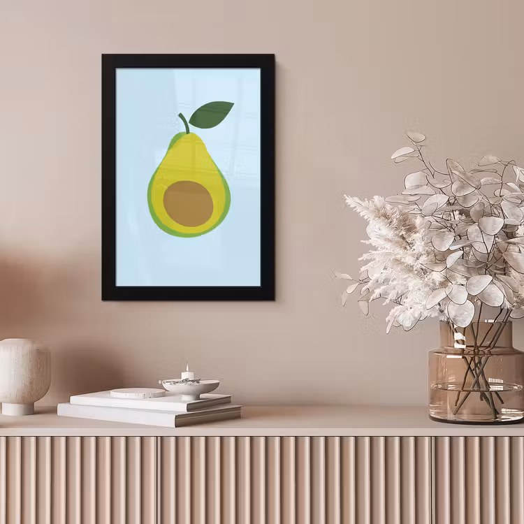 Poster met lijst - Avocado - Illustratie - Groene - Vrucht — 5
