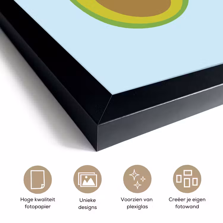 Poster met lijst - Avocado - Illustratie - Groene - Vrucht — 6
