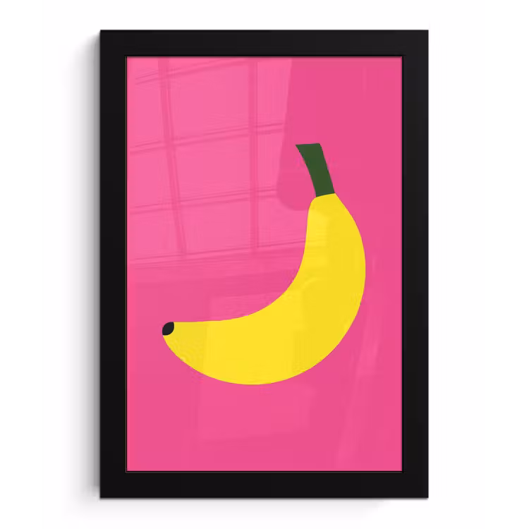 Poster met lijst - Banaan - Geel - Fruit — 1
