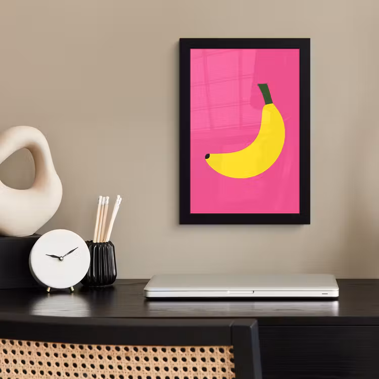 Poster met lijst - Banaan - Geel - Fruit — 2