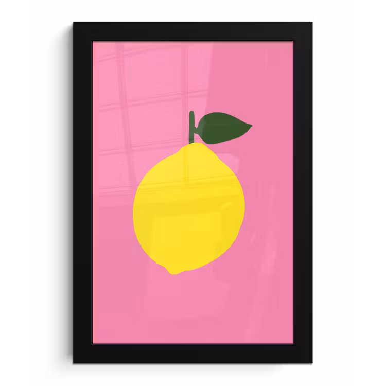 Poster met lijst - Citroen - Geel - Fris — 1