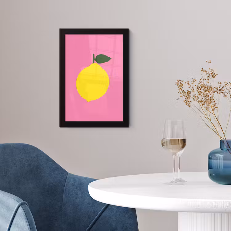Poster met lijst - Citroen - Geel - Fris — 4