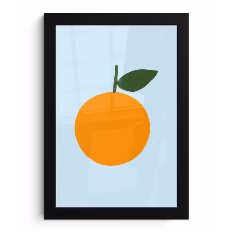 Poster met lijst - Fruit - Sinaasappel - Oranje — 1
