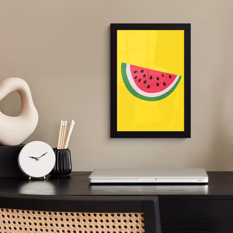 Poster met lijst - Fruit - Watermeloen - Geel — 2