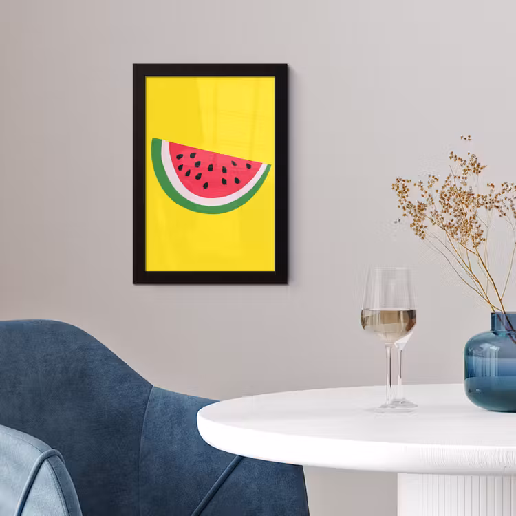 Poster met lijst - Fruit - Watermeloen - Geel — 4