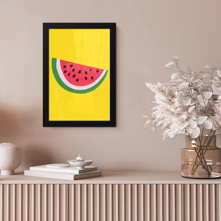Poster met lijst - Fruit - Watermeloen - Geel — 5