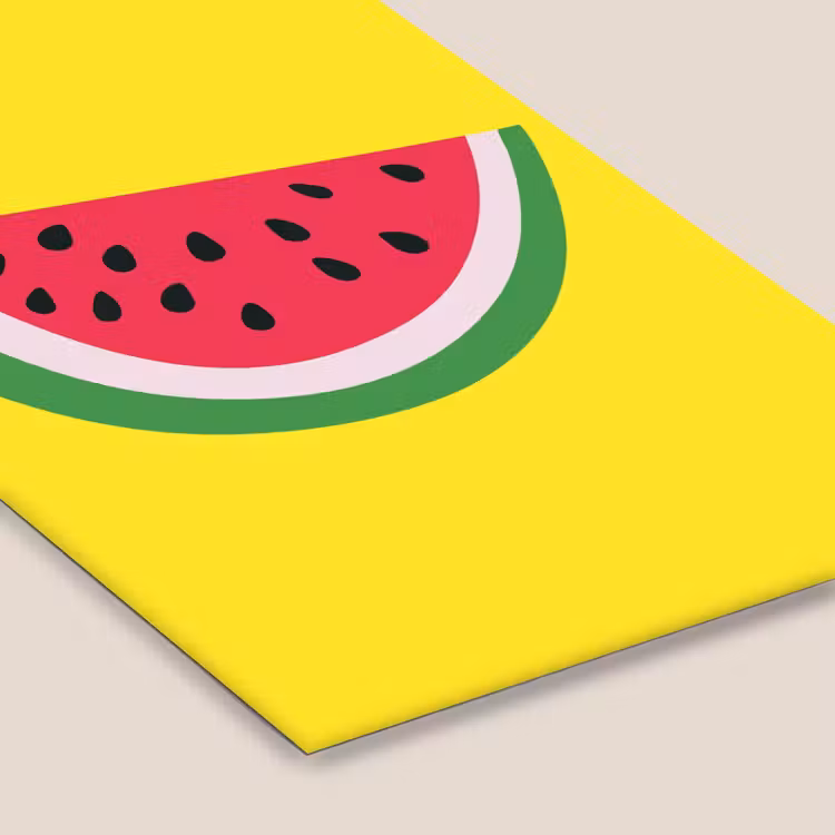 Poster met lijst - Fruit - Watermeloen - Geel — 7