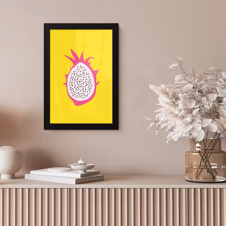 Poster met lijst - Illustratie - Drakenvrucht - Kleurrijk — 5