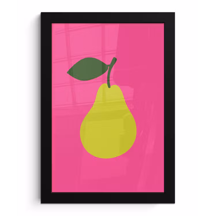 Poster met lijst - Illustratie - Fruit - Peer - Groen — 1