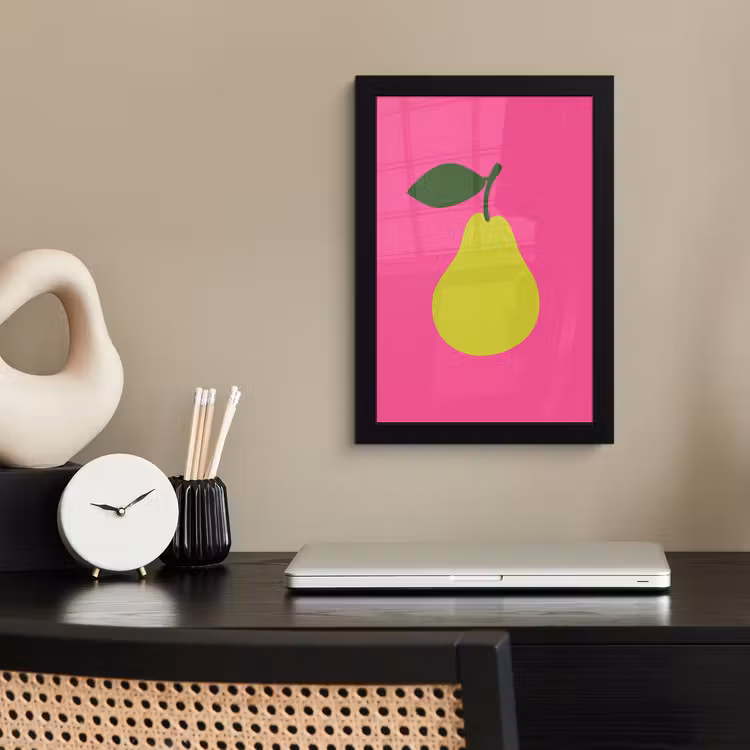 Poster met lijst - Illustratie - Fruit - Peer - Groen — 2