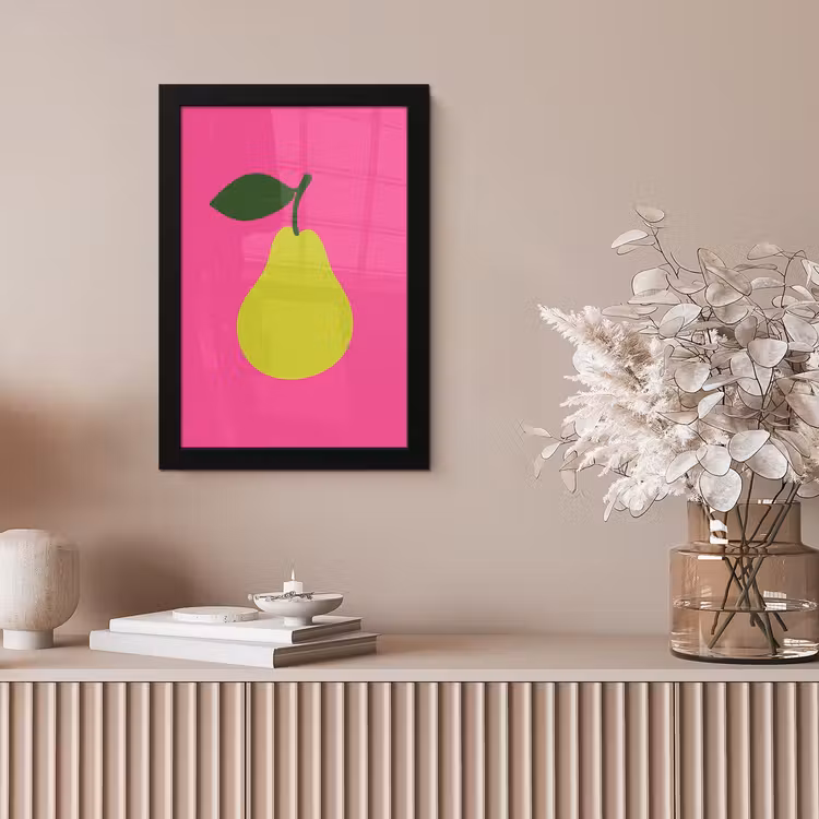 Poster met lijst - Illustratie - Fruit - Peer - Groen — 5