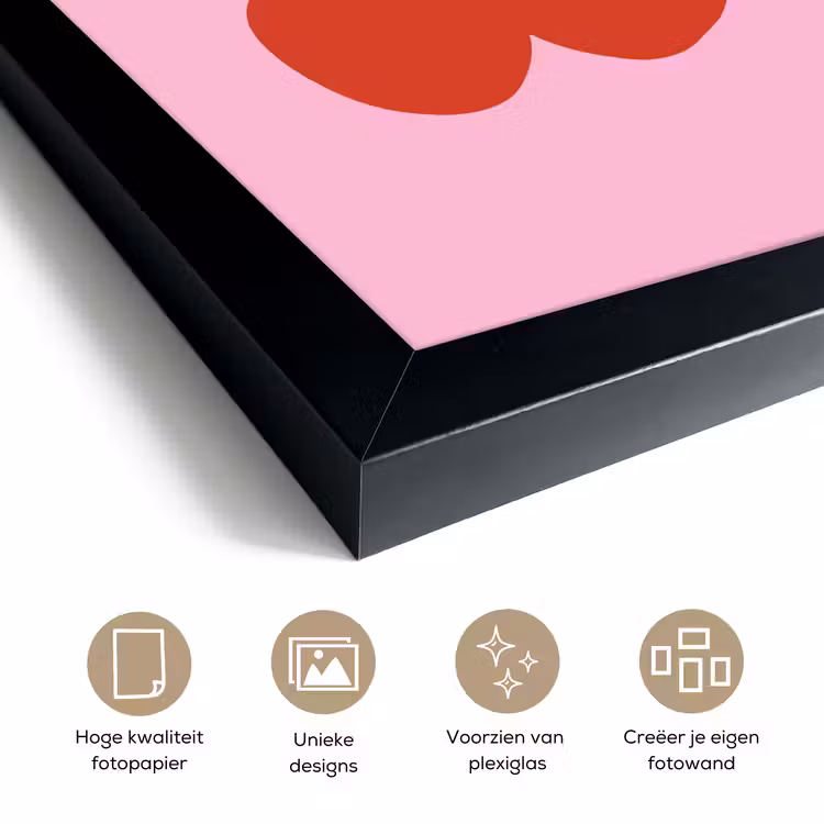 Poster met lijst - Kersen - Roze - Illustratie — 6